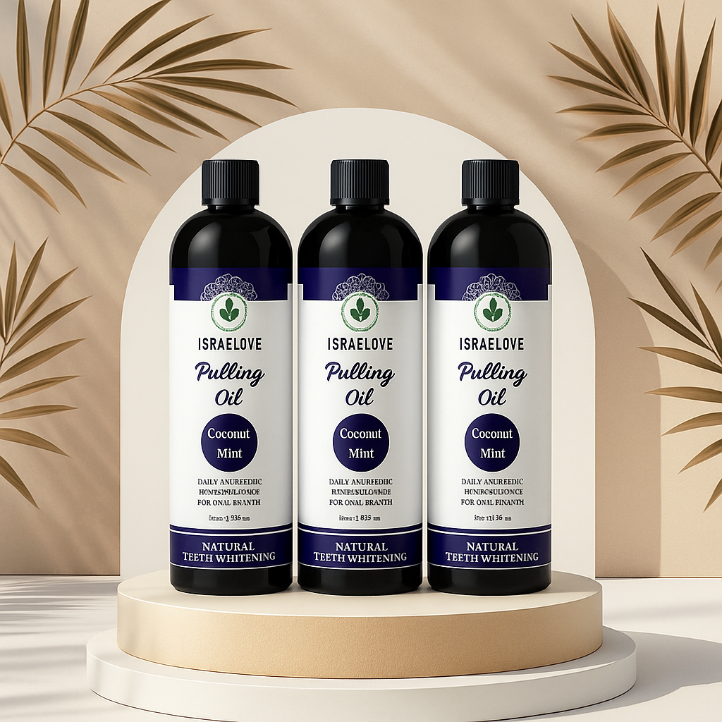 ISRAELOVE Coconut + Mint Pulling Oil – 3 Bottle Bundle (8oz x 3)